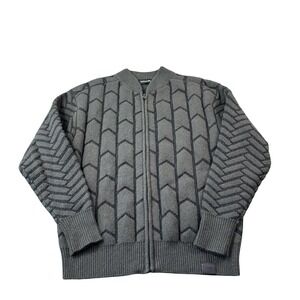 G-Star Raw Green Biker Zip Through 3D Knit Wool Mens Jacket M D09799-A174-995